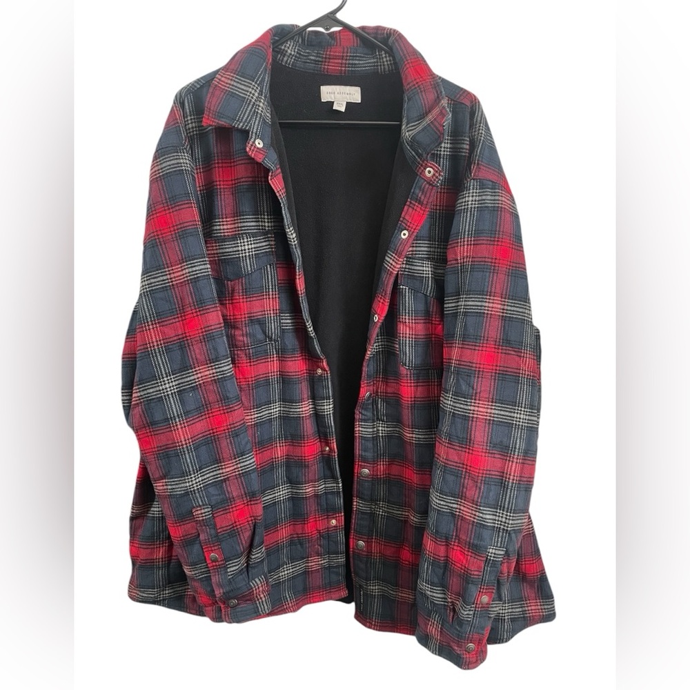 Free Assembly Black /Red/Grey Heavy Duty  Flannel Sz(XXXL)
